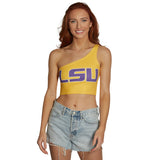 LSU Yellow One Shoulder Top