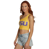 LSU Yellow One Shoulder Top