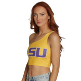 LSU Yellow One Shoulder Top