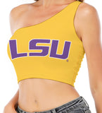 LSU Yellow One Shoulder Top