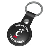 University of Cincinnati Bearcats Personalized Insignia Black Airtag Holder