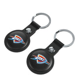 Oklahoma City Thunder Insignia Black Airtag Holder 2-Pack