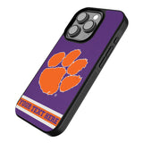 Clemson University Tigers Personalized Stripe Bump Phone Case for Apple iPhone