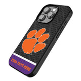 Clemson University Tigers Personalized EndZone Plus Bump Phone Case for Apple iPhone