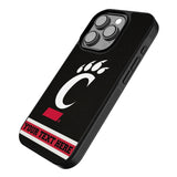 University of Cincinnati Bearcats Personalized Stripe Bump Phone Case for Apple iPhone
