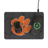 Clemson University Tigers Personalized Tilt 15-Watt Wireless Charger and Mouse Pad