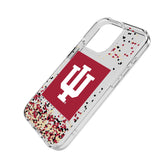 Indiana University Hoosiers Confetti Clear Phone Case for Apple iPhone