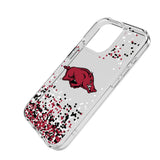 University of Arkansas Fayetteville Razorbacks Confetti Clear Phone Case for Apple iPhone