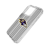 Baltimore Ravens Text Backdrop Clear Phone Case for Apple iPhone