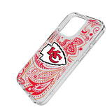 Kansas City Chiefs Paisley Clear Phone Case for Apple iPhone