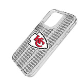Kansas City Chiefs Text Backdrop Clear Phone Case for Apple iPhone