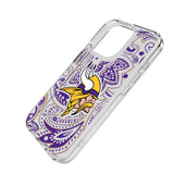 Minnesota Vikings Paisley Clear Phone Case for Apple iPhone