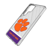 Clemson University Tigers Personalized EndZone Plus Clear Phone Case for Samsung Galaxy