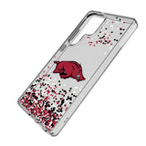 University of Arkansas Fayetteville Razorbacks Confetti Clear Phone Case for Samsung Galaxy
