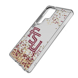 Florida State University Seminoles Athletic Wordmark Confetti Clear Phone Case for Samsung Galaxy