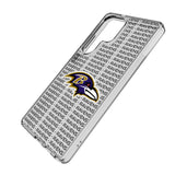 Baltimore Ravens Text Backdrop Clear Phone Case for Samsung Galaxy
