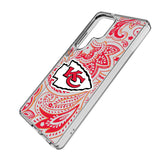 Kansas City Chiefs Paisley Clear Phone Case for Samsung Galaxy
