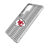 Kansas City Chiefs Text Backdrop Clear Phone Case for Samsung Galaxy