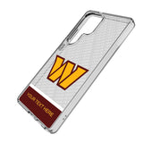Washington Commanders Personalized EndZone Plus Clear Phone Case for Samsung Galaxy
