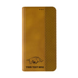 University of Arkansas Fayetteville Razorbacks Personalized Burn Folio Phone Case for Apple iPhone