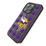 Minnesota Vikings Plaid Bling Phone Case