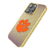 Clemson University Tigers Linen Bling Phone Case for Apple iPhone