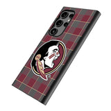 Florida State University Seminoles Plaid MagSafe Compatible Phone Case for Samsung Galaxy