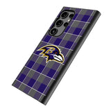 Baltimore Ravens Plaid MagSafe Compatible Phone Case for Samsung Galaxy