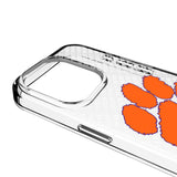 Clemson University Tigers Personalized EndZone Plus Clear Phone Case for Apple iPhone