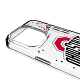 Ohio State University Buckeyes Confetti Clear Phone Case for Apple iPhone