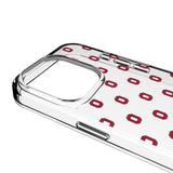 Ohio State University Buckeyes Fashion Pattern Clear Phone Case for Apple iPhone