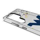 West Virginia University Mountaineers Confetti Clear Phone Case for Samsung Galaxy