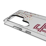 Florida State University Seminoles Athletic Wordmark Confetti Clear Phone Case for Samsung Galaxy