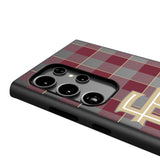 Florida State University Seminoles Athletic Wordmark Plaid MagSafe Compatible Phone Case for Samsung Galaxy
