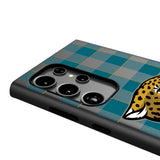Jacksonville Jaguars Plaid MagSafe Compatible Phone Case for Samsung Galaxy