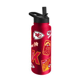 Kansas City Chiefs Quencher Bottle 34oz Stainless Steel Dreamweave