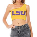LSU Yellow One Shoulder Top