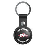 University of Arkansas Fayetteville Razorbacks Personalized Insignia Black Airtag Holder