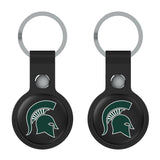Michigan State University Spartans Insignia Black Airtag Holder 2-Pack