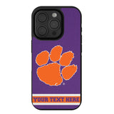 Clemson University Tigers Personalized Stripe Bump Phone Case for Apple iPhone