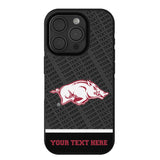University of Arkansas Fayetteville Razorbacks Personalized EndZone Plus Bump Phone Case for Apple iPhone