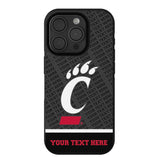 University of Cincinnati Bearcats Personalized EndZone Plus Bump Phone Case for Apple iPhone