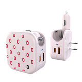 Ohio State University Buckeyes Fashion Pattern 2 in 1 USB Charger