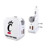 University of Cincinnati Bearcats Personalized Insignia 2 in 1 USB Charger