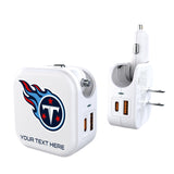 Tennessee Titans Personalized Insignia 2 in 1 USB Charger