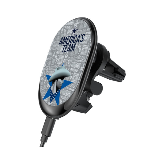 Dallas Cowboys 2024 Illustrated Limited Edition Wireless Car Charger-0