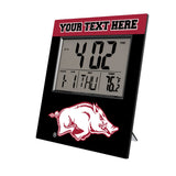 University of Arkansas Fayetteville Razorbacks Personalized Color Block Wall Clock