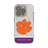 Clemson University Tigers Personalized EndZone Plus Clear Phone Case for Apple iPhone