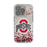 Ohio State University Buckeyes Confetti Clear Phone Case for Apple iPhone