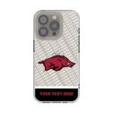 University of Arkansas Fayetteville Razorbacks Personalized EndZone Plus Clear Phone Case for Apple iPhone